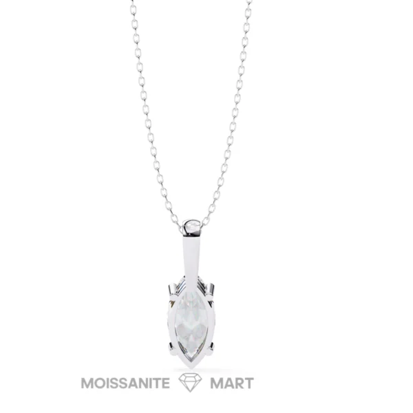 Moissanite Diamond Pendant Necklace for women in 925 silver (9)