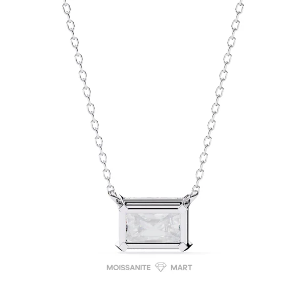 Moissanite Diamond Pendant Necklace for women in 925 silver (9)