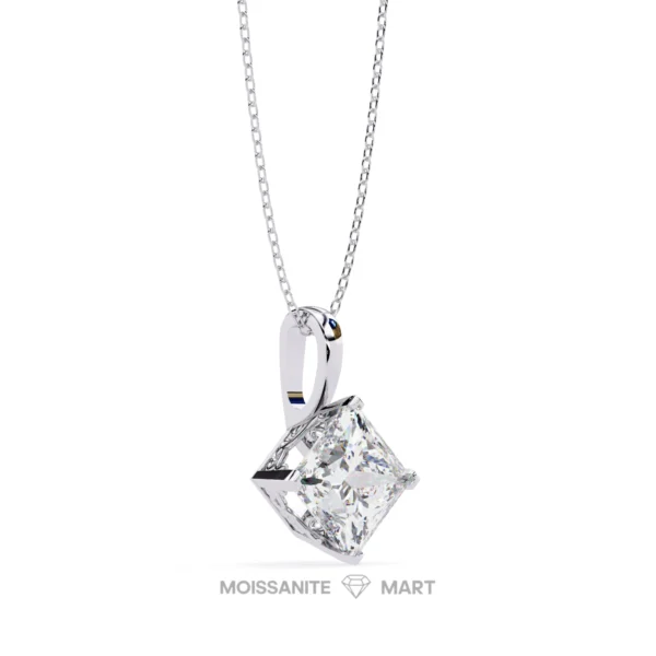 Moissanite Diamond Pendant Necklace for women in 925 silver (9)