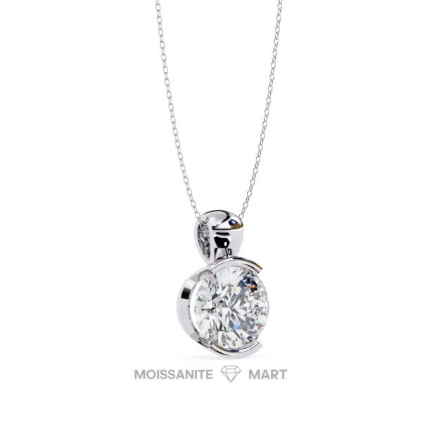 Moissanite Diamond Pendant Necklace for women in 925 silver (9)