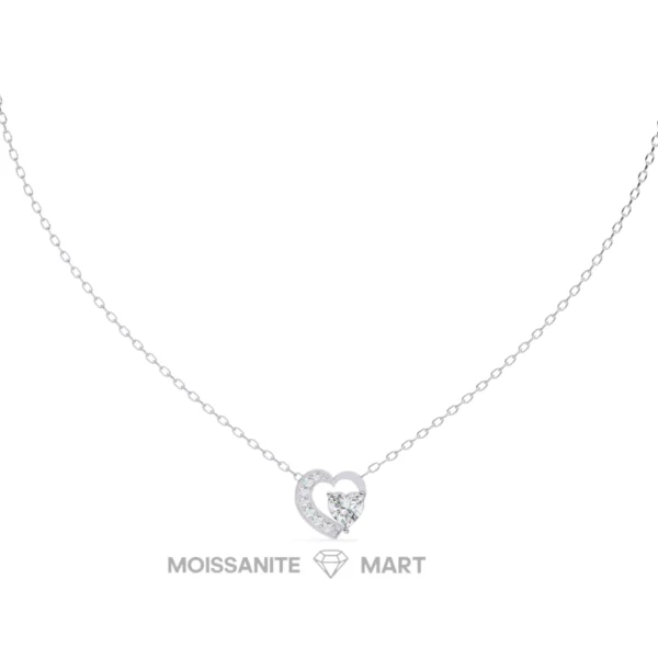 Moissanite Diamond Pendant Necklace for women in 925 silver (9)