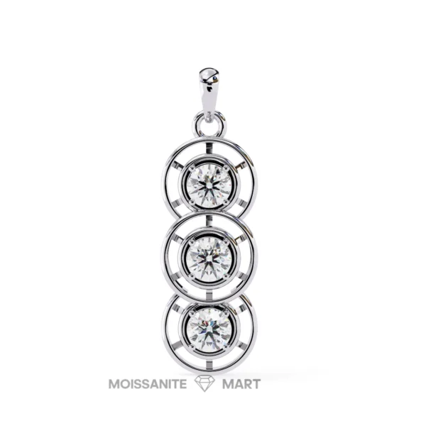Moissanite Diamond Pendant Necklace for women in 925 silver (9)