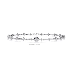 Elegant Moissanite 925 Silver Bracelet
