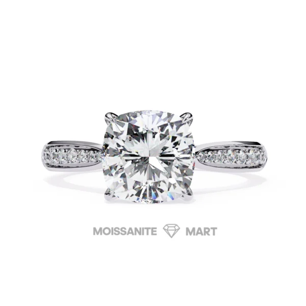 Moissanite Rings Women Cushion cut diamond rings (4)