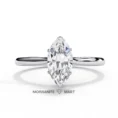Moissanite diamond ring marquise in pure 925 silver (2)