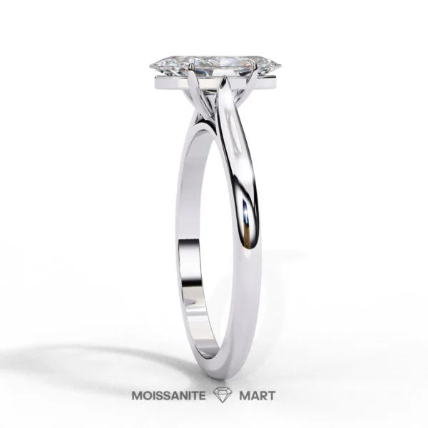 Moissanite diamond ring marquise in pure 925 silver (4)