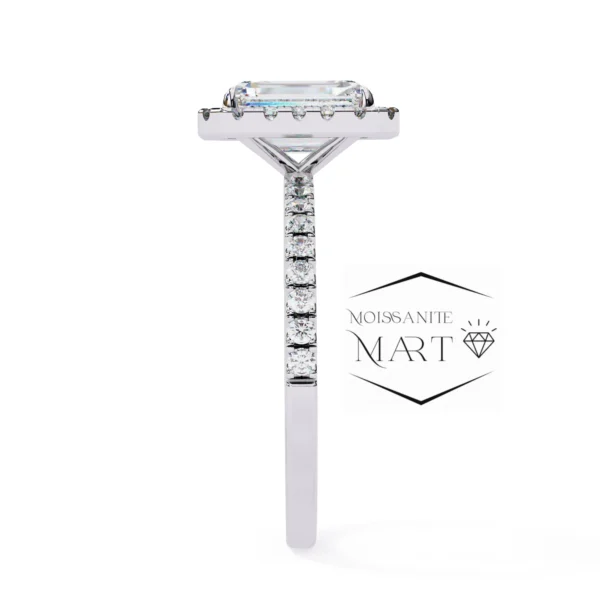 Moissanite ring for women pure silver 925 (4)