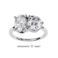 Oval + Round Moissanite Ring in real silver 925 (4)