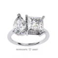 Peare+Square Shape Moissanite ring for women beautiful (3)