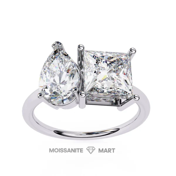 Peare+Square Shape Moissanite ring for women beautiful (3)