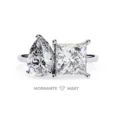 Peare+Square Shape Moissanite ring for women beautiful (4)
