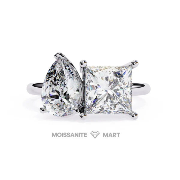 Peare+Square Shape Moissanite ring for women beautiful (4)