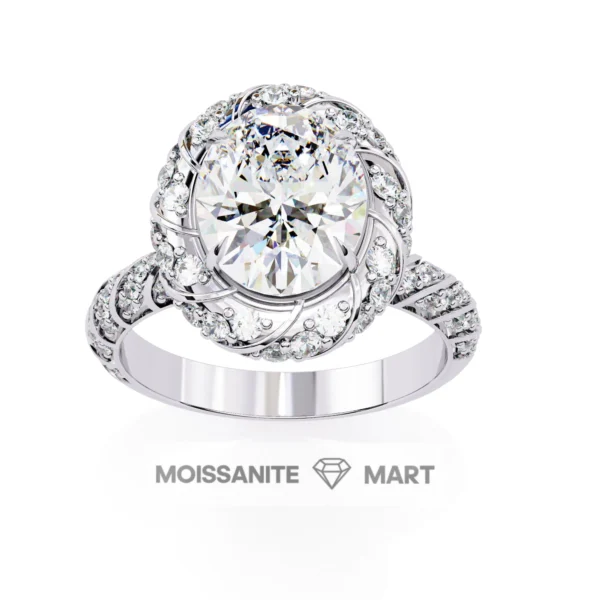 Premium Quality Moissanite Diamond Luxury Ring Italian Silver (1)