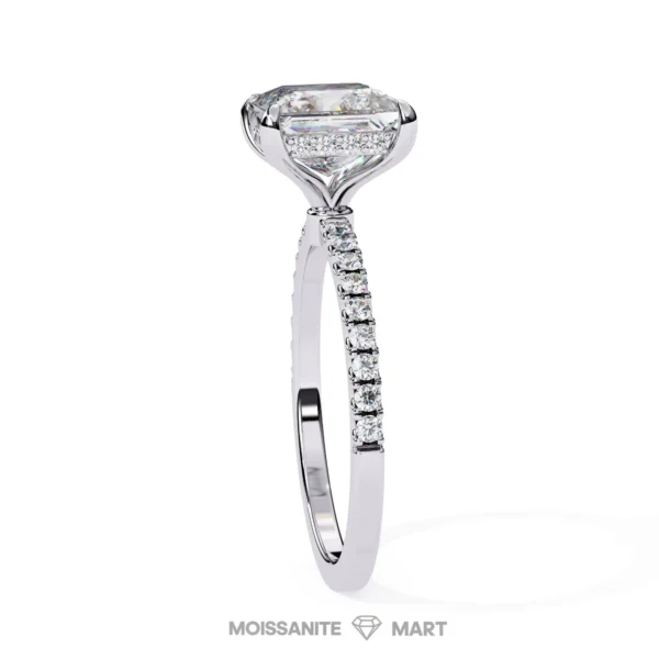 Princess cut Moissanit Stone Ring 925 silver (1)