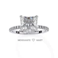 Princess cut Moissanit Stone Ring 925 silver (2)