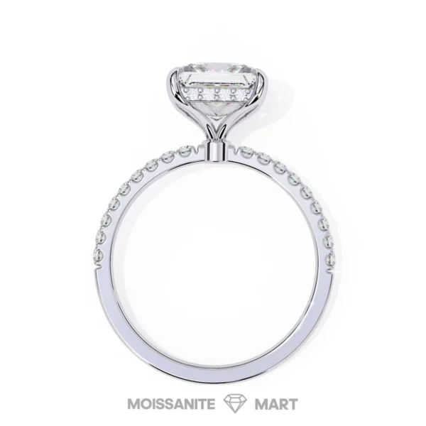 Princess cut Moissanit Stone Ring 925 silver (3)