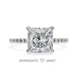 Princess cut Moissanit Stone Ring 925 silver (4)