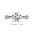 Round Moissanite Ring 925 Silver Premium Quality (1)