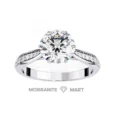 Round Moissanite Ring 925 Silver Premium Quality (4)