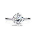 Round Moissanite Stone Ring simple and elegant stone (1)