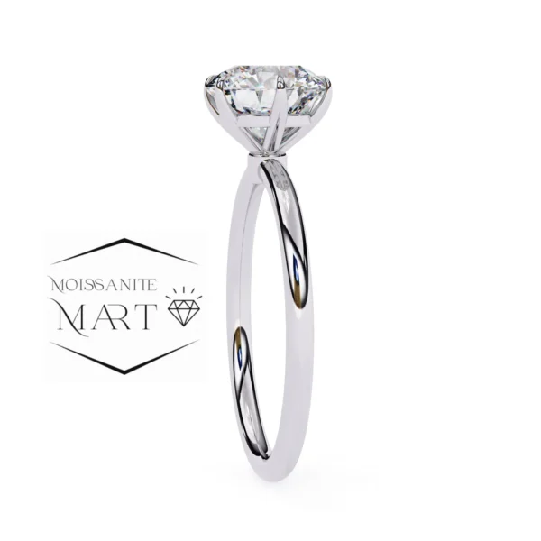 Round Moissanite Stone Ring simple and elegant stone (4)