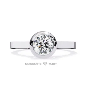 Round Bazel Moissanite Ring You’ll Adore