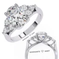 Royal Moissanite Diamond Ring in pure italian silver 925 (1)