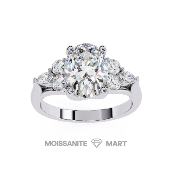 Royal Moissanite Diamond Ring in pure italian silver 925 (4)