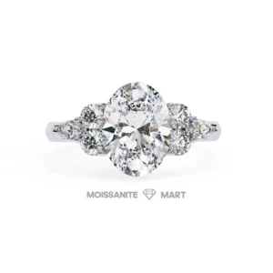 Royal Sparkle Moissanite Crown Ring – 925 Real Silver