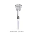 Triplet moissanite diamond ring for women (2)