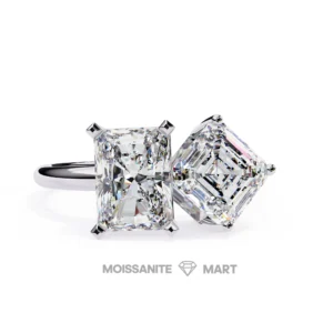 Duo Moissanite Diamond Ring
