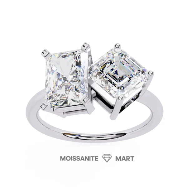 Twin Moissanite Diomaind Ring (4)