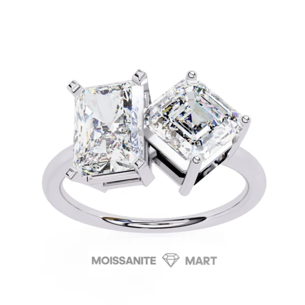 Twin Moissanite Diomaind Ring (5)