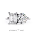 Two different shapes moissanit ring for women italian silver (2)