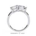 Two different shapes moissanit ring for women italian silver (4)