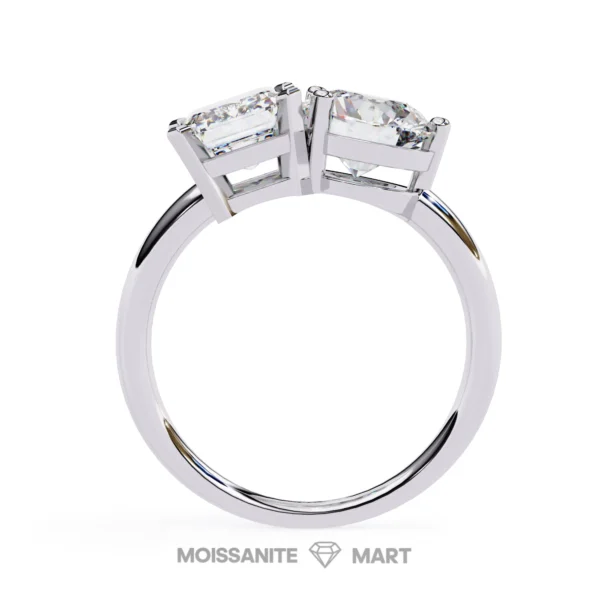 Two different shapes moissanit ring for women italian silver (4)