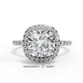 cushion shape moissanite ring for women (1)(1)