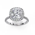 cushion shape moissanite ring for women (2)