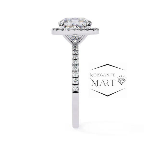 cushion shape moissanite ring for women (3)