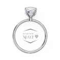 cushion shape moissanite ring simple with side stones (3)