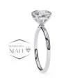 cushion shape moissanite ring simple with side stones (4)