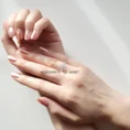cushion shape moissanite ring simple with side stones (6)