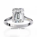 emerald cut moissanite stone rectangle shape moissanite ring women (4)