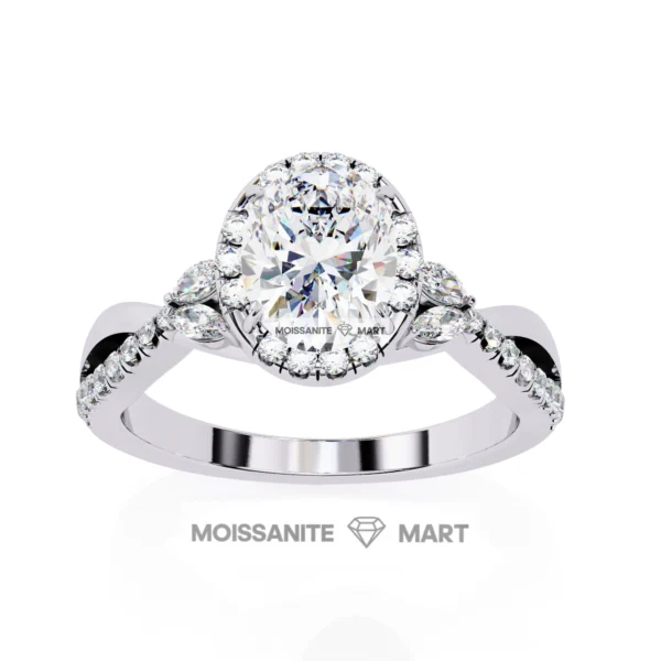 mOISSANITE diamond ring oval shape for ladies (4)