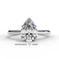 pear shape moissanite ring for women 925 silver (1)
