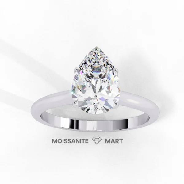 pear shape moissanite ring for women 925 silver (3)