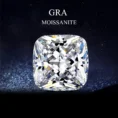 Cushion Cut square moissanite diamond stone gra certified (1)