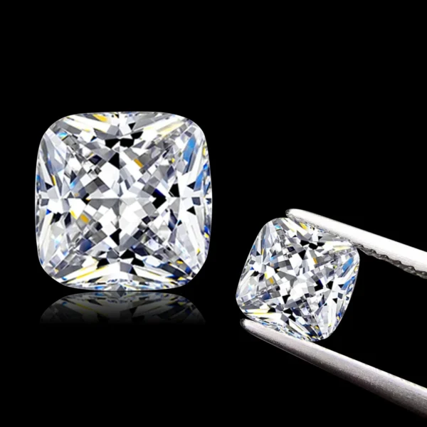 Cushion Cut square moissanite diamond stone gra certified (2)