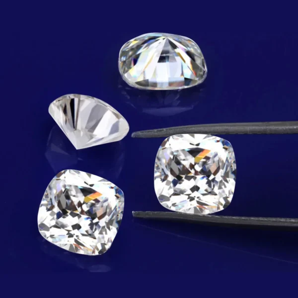 Cushion Cut square moissanite diamond stone gra certified (4)