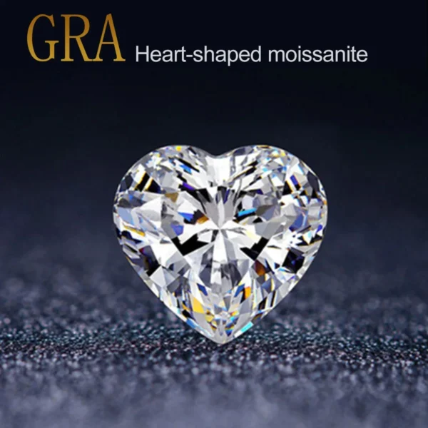 Heart Shape Moissanite Diamond Buy Online (4)